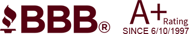 BBB A+ Rating since 1997 in red